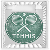 Vintage Tennis Sport Stamp Nursery Decor 51793252