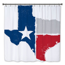 Vintage Texas State Map And Flag Artwork Bath Decor 60892648