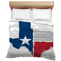 Vintage Texas State Map And Flag Artwork Bedding 60892648