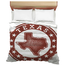 Vintage Texas State Stamp Bedding 43146735