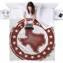 Vintage Texas State Stamp Blankets 43146735