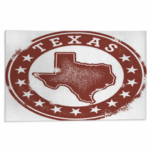 Vintage Texas State Stamp Rugs 43146735