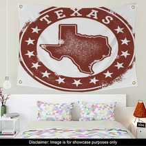 Vintage Texas State Stamp Wall Art 43146735