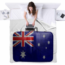 Vintage Travel Bag With Flag Of Australia Blankets 61636133