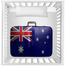 Vintage Travel Bag With Flag Of Australia Nursery Decor 61636133