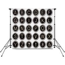 Vintage Typewriter Key Alphabet Backdrops 42388264