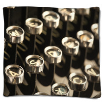 Vintage Typewriter Keys Blankets 61967432