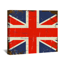 Vintage UK Flag Wall Art 65893538