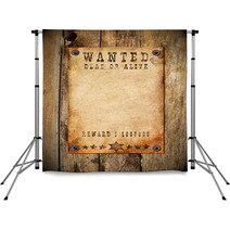 Vintage Wanted Poster Backdrops 12998057