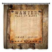 Vintage Wanted Poster Bath Decor 12998057