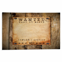 Vintage Wanted Poster Rugs 12998057