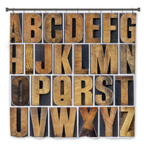 Vintage Wood Type Alphabet Bath Decor 55992945