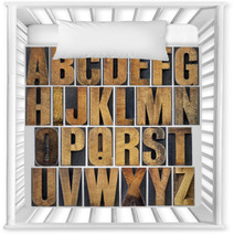 Vintage Wood Type Alphabet Nursery Decor 55992945