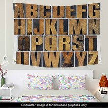Vintage Wood Type Alphabet Wall Art 55992945