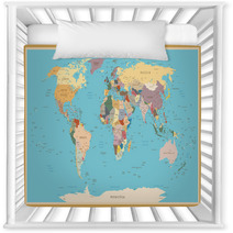 VINTAGE WORLD MAP Nursery Decor 91594671