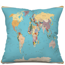 VINTAGE WORLD MAP Pillows 91594671