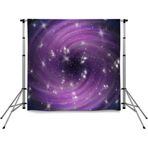Violet Cosmic Whirl Background With Stars Backdrops 47712084