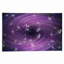 Violet Cosmic Whirl Background With Stars Rugs 47712084
