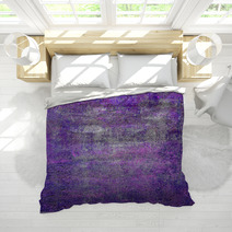Violet Grunge Texture Bedding 71774282