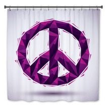 Violet Peace Geometric Icon, 3d Modern Style Bath Decor 68132488