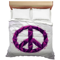 Violet Peace Geometric Icon, 3d Modern Style Bedding 68132488