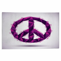 Violet Peace Geometric Icon, 3d Modern Style Rugs 68132488