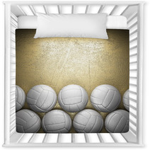 Volleyball Ball And Golden Wall Background Nursery Decor 53344204