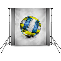 Volleyball Ball Watercolor Backdrops 50745167