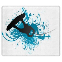 Wakeboarder In Action Rugs 4845037