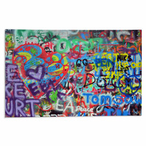 Wall Sprayed With Graffiti Rugs 102421973