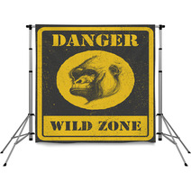 Warning Sign Danger Signal With Gorilla Eps 8 Backdrops 70565171