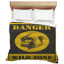 Warning Sign Danger Signal With Gorilla Eps 8 Bedding 70565171