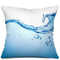 Water Splashing Above White Background Pillows 87213409
