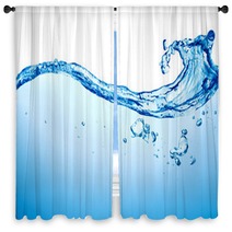 Water Splashing Above White Background Window Curtains 87213409
