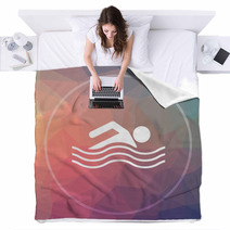 Water Sports Icon Blankets 143992463