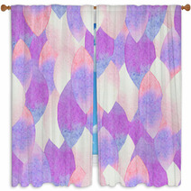 Watercolor Abstract Seamless Pattern Window Curtains 70080854