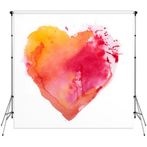 Watercolor Heart. Concept - Love, Relationship, Art, Painting Backdrops 59750799