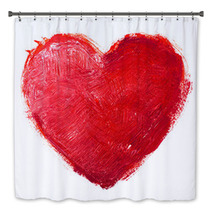 Watercolor Heart. Concept - Love, Relationship, Art, Painting Bath Decor 59194755