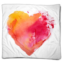 Watercolor Heart. Concept - Love, Relationship, Art, Painting Blankets 59750799