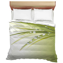 Waterdrops On Green Leaves Bedding 8892599