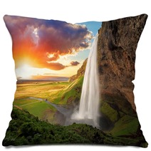 Waterfall Iceland Seljalandsfoss Pillows 58913545