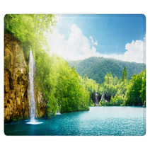Waterfall In Deep Forest Rugs 29434410
