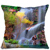 Waterfall In Rainforest Tropical Paradise Pillows 2981539