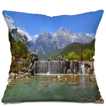 Waterfalls Of Alpine Mountains Pillows 65756764
