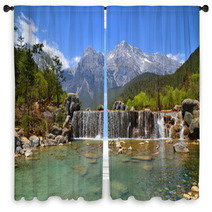 Waterfalls Of Alpine Mountains Window Curtains 65756764