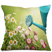 Watering Flowers Pillows 62509777