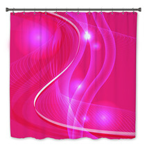 Wave Line Burst Light Pink Background Bath Decor 69103944