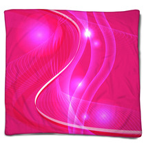 Wave Line Burst Light Pink Background Blankets 69103944