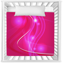 Wave Line Burst Light Pink Background Nursery Decor 69103944