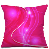 Wave Line Burst Light Pink Background Pillows 69103944